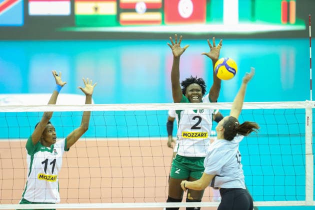 NAIROBI, KENYA - September 1: Oluoch Veronica Adhiambo, Sokoiyo Elizabeth Marian, Kenya during the 2026 CAVB Women s African Nations Volleyball Championship between Algeria and Kenya on September 1, 2026 in Nairobi, Kenya. Photo by Chris Omollo Copyright: xx
