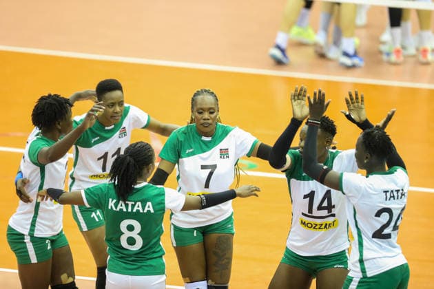 NAIROBI, KENYA - September 1: Misoki Emmaculate Nekesa, Sande Meldinah Nemali, Kilatya Josephine Kataa, Idachi Malyne Terry Tata, Oluoch Veronica Adhiambo, Sokoiyo Elizabeth Marian, Kenya during the 2026 CAVB Women s African Nations Volleyball Championship between Algeria and Kenya on September 1, 2026 in Nairobi, Kenya. Photo by Chris Omollo Copyright: xx