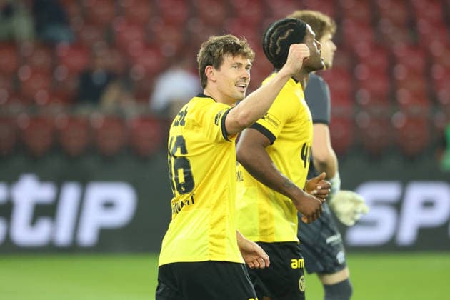 FC Zurich Young Boys Goal Celebration Christian Fassnacht YB September 1, 2026 Zurich, SWITZERLAND, Letzigrund Stadium, Zurich, Soccer, 2026–2027 Season, Men’s Soccer Super League, FC Zurich vs. BSC Young Boys Bern, Christian Fassnacht celebrating a goal, YB