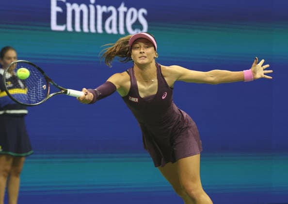 September 1, 2026, New York City, New York, USA: ZEYNEP SONMEZ of Turkey during the match against C. Gauff of USA in the first round of Grand Slam tournament US Open. New York, USA. Sonmez lost 3:6, 4:6 Tennis: US Open - Zeynep Sonmez 3:6, 4:6 Coco Gauff  - ZUMAc278 20260901_zsp_c278_026 Copyright: xMarcinxCholewinskix