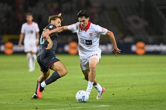JAY ROBINSON, Monza, NIKOLA VLASIC, Torino, Coppa Italia Italian Cup 2026-27, Torino-Monza 0-1, azione, action, contrasto COPPA ITALIA 2026-27 TORINO-MONZA 0-1