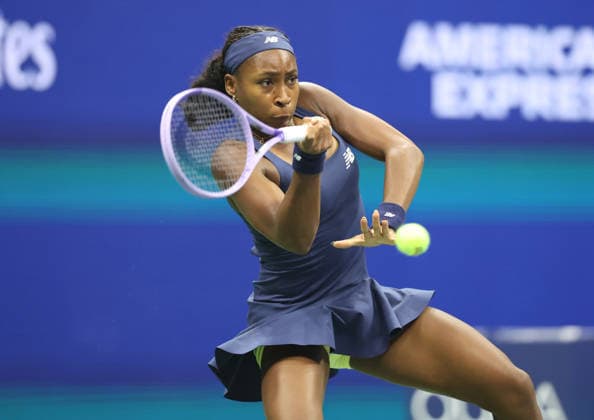 September 1, 2026, New York City, New York, USA: COCO GAUFF of USA during the match against Z. Sonmez of Turkey in the first round of Grand Slam tournament US Open. New York, USA. Gauff won 6:3, 6:4 Tennis: US Open - Coco Gauff 6:3, 6:4  - ZUMAc278 20260901_zsp_c278_016 Copyright: xMarcinxCholewinskix
