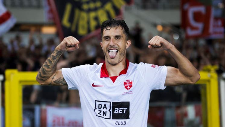 Torino FC v AC Monza - Coppa Italia Dany Mota of AC Monza celebrates the victory at the end of the Coppa Italia football match between Torino FC and AC Monza. Turin Italy Copyright: xNicolòxCampox