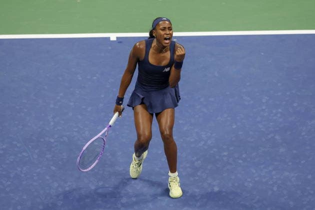 US Open tennis tournament - Day 3 epaselect Coco Gauff of the USA reats while in action against Zeynep Sonmez of Turkey during their Women™s Singles round one mathc of the US Open Tennis Championships in Flushing Meadows, New York, USA, 01 September 2026. FLUSHING MEADOWS NEW YORK United States  Copyright: xBRIANxHIRSCHFELDx