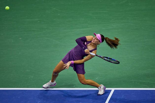 September 1, 2026, New York, New York, United States of America: Zeynep Sonmez of Turkey returns with forehand during the 2026 US Open - Tennis Championships Tennis 2026: US Open - Tennis Championships: 1st RD: GAUFF 6:3 6:4 SONMEZ  - ZUMAs343 20260901_zsp_s343_133 Copyright: xMathiasxSchulzx