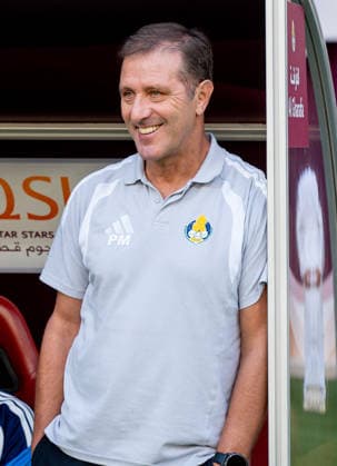 QATAR CUP 2026 SEMI-FINAL MATCH AL-SADD SC AND AL-GHARAFA SC Pedro Martins, head coach Al-Gharafa SC looks on prior to the Qatar Cup 2026 semi-final match between Al-Sadd SC and Al-Gharafa SC at Khalifa International Stadium in Doha, Qatar, on September 1, 2026. DOHA Qatar Copyright: xNOUSHADx