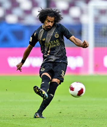 QATAR CUP 2026 SEMI-FINAL MATCH AL-SADD SC AND AL-GHARAFA SC Akram Hassan Afif of Al Sadd SC compete during the Qatar Cup 2026 semi-final match between Al-Sadd SC and Al-Gharafa SC at Khalifa International Stadium in Doha, Qatar, on September 1, 2026. DOHA Qatar Copyright: xNOUSHADx
