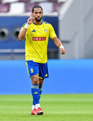 QATAR CUP 2026 SEMI-FINAL MATCH AL-SADD SC AND AL-GHARAFA SC Frank Mario Magri of Al-Gharafa SC celebrates after scoring a goal during the Qatar Cup 2026 semi-final match between Al-Sadd SC and Al-Gharafa SC at Khalifa International Stadium in Doha, Qatar, on September 1, 2026. DOHA Qatar Copyright: xNOUSHADx