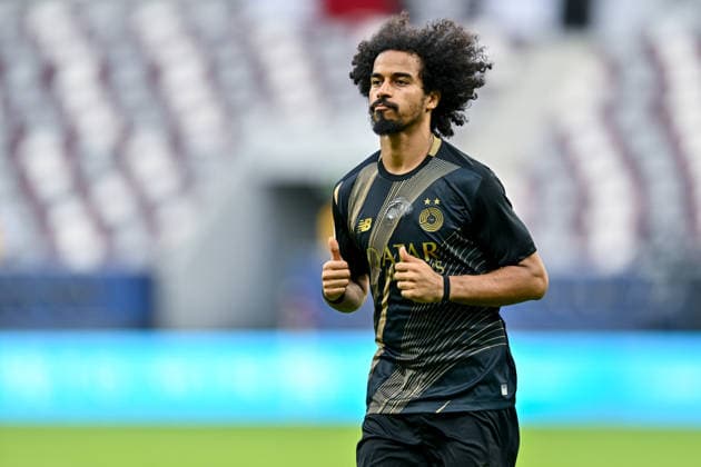 QATAR CUP 2026 SEMI-FINAL MATCH AL-SADD SC AND AL-GHARAFA SC Akram Hassan Afif of Al Sadd SC compete during the Qatar Cup 2026 semi-final match between Al-Sadd SC and Al-Gharafa SC at Khalifa International Stadium in Doha, Qatar, on September 1, 2026. DOHA Qatar Copyright: xNOUSHADx