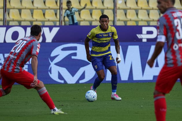 IPA88019464 - Parma s Sascha Britschgi in action during the Parma Calcio vs. US Cremonese Coppa Italia match in Parma, Italy, on September 1, 2026  Copyright: xLorenzoxCattani IPAxSportx xx 88019464