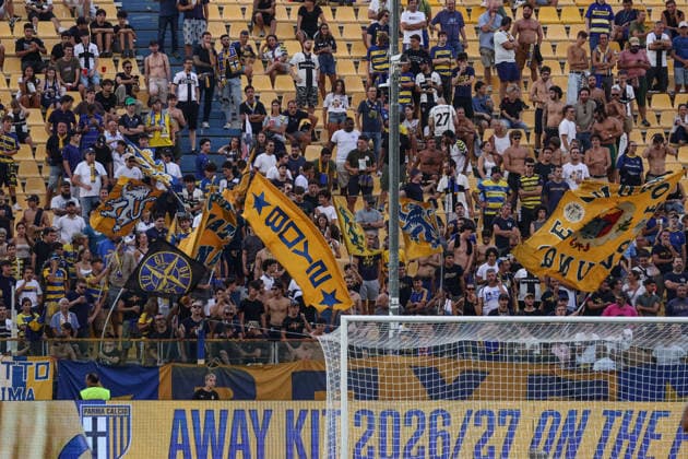 IPA88019475 - Parma Calcio fans during the Parma Calcio vs. US Cremonese Italian Coppa Italia soccer match in Parma, Italy, September 1, 2026  Copyright: xLorenzoxCattani IPAxSportx xx 88019475