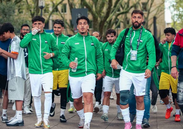 Essen, Germany, Europe—2026 SOCCA World Cup, 6-on-6 small-field soccer, group stage match between Syria and Ireland—highlights, tackles, players, and the excitement during the game as part of the international SOCCA World Cup in Essen Copyright: xAymanxAlahmedx