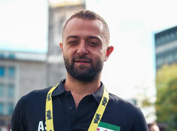 Essen, Germany, Europe SOCCA World Cup 2026, 6-on-6 small-field soccer, group stage match between Syria and Ireland; portrait photo, portrait, individual shot, portrait of ABDULRAHMAN SAKET, Syria’s head coach Copyright: xAymanxAlahmedx