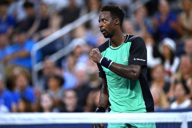 (260902) -- NEW YORK, Sept. 2, 2026 -- Gael Monfils of France celebrates scoring during the men s singles first round match against Adolfo Daniel Vallejo of Paraguay at the 2026 US Open tennis championships in New York, the United States, Sept. 1, 2026. ) (SP)U.S.-NEW YORK-TENNIS-US OPEN-MEN S SINGLES LixRui 