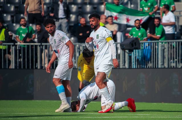 Essen, Germany, Europe SOCCA World Cup 2026, 6-on-6 small-field soccer, group stage match between Syria and Ireland: Goal and goal celebration by Mohannad Hamwi Copyright: xAymanxAlahmedx