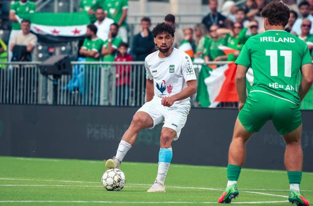 Essen, Germany, Europe SOCCA World Cup 2026, 6-on-6 small-field soccer, group stage match between Syria and Ireland: highlights, tackles, players, and emotions during the game as part of the international SOCCA World Cup in Essen Copyright: xAymanxAlahmedx