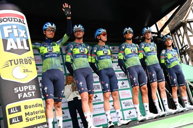 2026 Lloyds Tour of Britain Men Picture by Simon Wilkinson SWpix.com - 02 09 2026 - Cycling - UCI ProSeries - 2026 Lloyds Tour of Britain Men - Stage 1: Lincoln to Lincoln (182.5km) - Jasper Stuyven, Tim Merlier, Dylan Van Baarle, Laurenz Rex, Ilan Van Wilder, Pascal Eenkhoorn (Soudal Quick-Step) Copyright: x xSWpix.comx(t axPhotographyxHubxLtd)xSimonxWilkinson SWpix.comx SWP-3030-21740