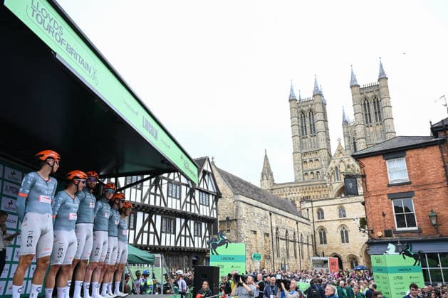 2026 Lloyds Tour of Britain Men Picture by Zac Williams SWpix.com - 02 09 2026 - Cycling - UCI ProSeries - 2026 Lloyds Tour of Britain Men - Stage 1: Lincoln to Lincoln (182.5km) - Filippo Ganna, Kim Alexander, Artem Shmidt, Ben Swift, Connor Swift, Sam Welsford (Netcompany INEOS) Cycling Copyright: x xSWpix.comx(t axPhotographyxHubxLtd)xZacxWilliams SWpix.comx SWP-3030-21767