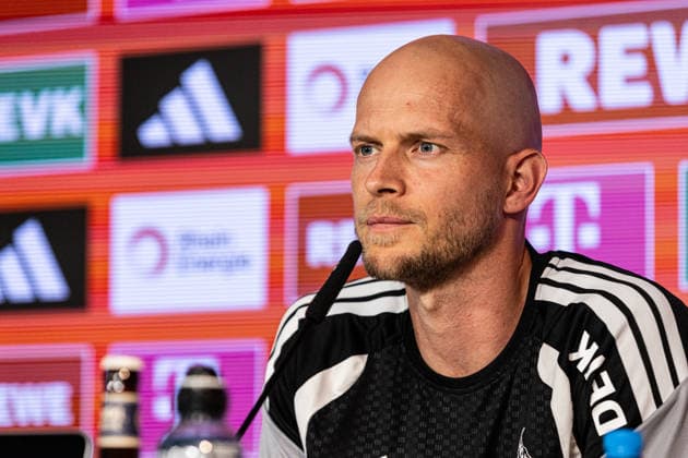 Pressekonferenz von 1.FC Köln; 02.09.2026 Rene Wagner (Cheftrainer) während einer Pressekonferenz. Pressekonferenz von 1.FC Köln vor dem Bundesligaspiel gegen VfB stuttgart; 02.09.2026 DFL regulations prohibit any use of photographs as image sequences and or quasi video. *** 1 FC Köln press conference, September 2, 2026: Head Coach Rene Wagner during a press conference. 1 FC Köln press conference ahead of the Bundesliga match against VfB Stuttgart, September 2, 2026. DFL regulations prohibit any use of photographs as image sequences and or quasi-video Copyright: xBEAUTIFULxSPORTS Buriakovx