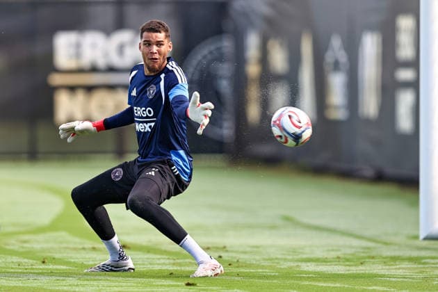 FORT LAUDERDALE, FL - SEPTEMBER 2: Dayne St. Clair (97) of Inter Miami CF is seen during an Inter Miami Training Session at Florida Blue Training Center on September 2, 2026 in Fort Lauderdale, Florida. (Photo by Chris Arjoon Icon Sportswire) SOCCER: SEP 2 Inter Miami CF Training EDITORIAL USE ONLY Icon2609020000002