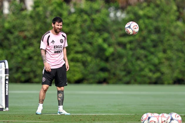 FORT LAUDERDALE, FL - SEPTEMBER 2: Leo Messi (10) of Inter Miami CF is seen during an Inter Miami Training Session at Florida Blue Training Center on September 2, 2026 in Fort Lauderdale, Florida. (Photo by Chris Arjoon Icon Sportswire) SOCCER: SEP 2 Inter Miami CF Training EDITORIAL USE ONLY Icon2609020000021