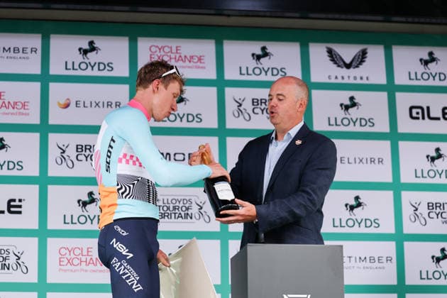 2026 Lloyds Tour of Britain Men Picture by Alex Whitehead SWpix.com - 02 09 2026 - Cycling - UCI ProSeries - 2026 Lloyds Tour of Britain Men - Stage 1: Lincoln to Lincoln (182.5km) - Winner of stage 1 Lewis Askey (NSN Cycling Team) Copyright: x xSWpix.comx(t axPhotographyxHubxLtd)xAlexxWhitehead SWpix.comx SWP-3030-21856