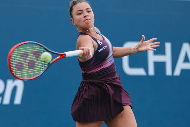 US Open tennis tournament - Day 4 Jasmine Paolini of Italy in action against Lucrezia Stefanini or Italy during the Women s Singles second round match of the US Open Tennis Championships, in Flushing Meadows, New York, USA, 02 September 2026. FLUSHING MEADOWS NEW YORK United States  Copyright: xOLGAxFEDOROVAx