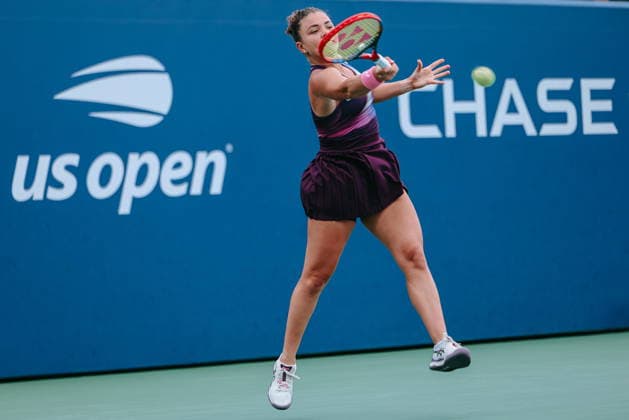 US Open tennis tournament - Day 4 Jasmine Paolini of Italy in action against Lucrezia Stefanini or Italy during the Women s Singles second round match of the US Open Tennis Championships, in Flushing Meadows, New York, USA, 02 September 2026. FLUSHING MEADOWS NEW YORK United States  Copyright: xOLGAxFEDOROVAx