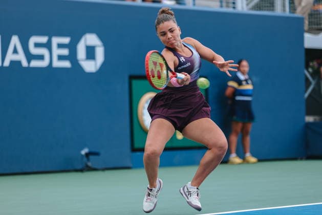 US Open tennis tournament - Day 4 Jasmine Paolini of Italy in action against Lucrezia Stefanini or Italy during the Women s Singles second round match of the US Open Tennis Championships, in Flushing Meadows, New York, USA, 02 September 2026. FLUSHING MEADOWS NEW YORK United States  Copyright: xOLGAxFEDOROVAx