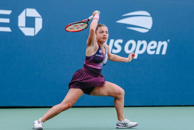 US Open tennis tournament - Day 4 Jasmine Paolini of Italy in action against Lucrezia Stefanini or Italy during the Women s Singles second round match of the US Open Tennis Championships, in Flushing Meadows, New York, USA, 02 September 2026. FLUSHING MEADOWS NEW YORK United States  Copyright: xOLGAxFEDOROVAx