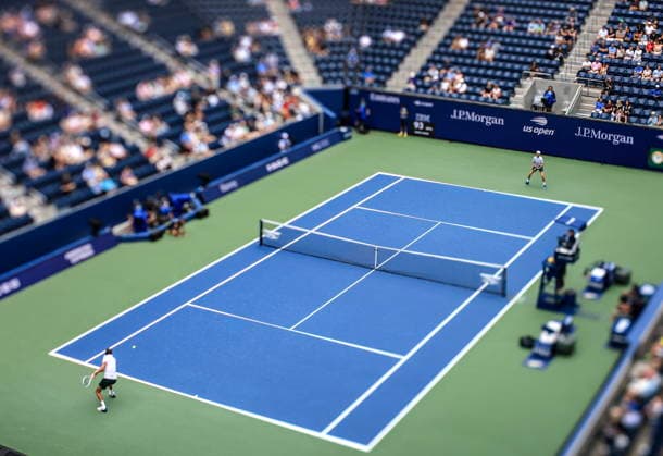 US Open tennis tournament - Day 4 A picture taken with a tilt-shift lens showing Daniil Medvedev (L) of Russia in action against Sebastian Gorzny of USA during the Men s Singles second round match of the US Open Tennis Championships in Flushing Meadows, New York, USA, 02 September 2026. FLUSHING MEADOWS NEW YORK United States  Copyright: xCRISTOBALxHERRERA-ULASHKEVICHx