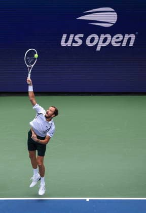 US Open tennis tournament - Day 4 Daniil Medvedev of Russia in action against Sebastian Gorzny of USA during the Men s Singles second round match of the US Open Tennis Championships in Flushing Meadows, New York, USA, 02 September 2026. FLUSHING MEADOWS NEW YORK United States  Copyright: xCRISTOBALxHERRERA-ULASHKEVICHx