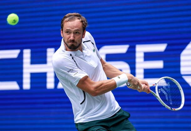 US Open tennis tournament - Day 4 Daniil Medvedev of Russia in action against Sebastian Gorzny of USA during the Men s Singles second round match of the US Open Tennis Championships in Flushing Meadows, New York, USA, 02 September 2026. FLUSHING MEADOWS NEW YORK United States  Copyright: xCRISTOBALxHERRERA-ULASHKEVICHx