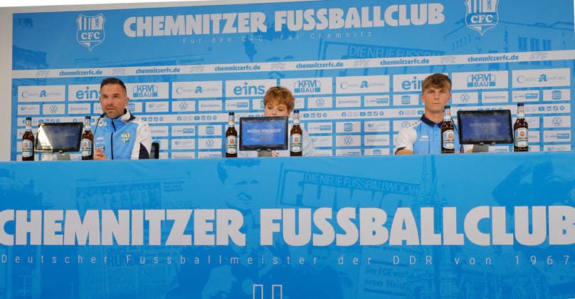 Football, RL North-East, Chemnitzer FC, press conference