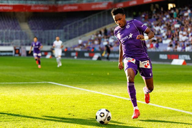 VIENNA, AUSTRIA - 2 SEPTEMBER 2026: Image shows Boateng Kelvin (Austria Wien, 14) during ADMIRAL Bundesliga 2026 27 Round 4: FK Austria Wien vs WSG Tirol at Generali-Arena on 2 09 2026 in Vienna, Austria. Austria Copyright: xFröhlichxPascalx