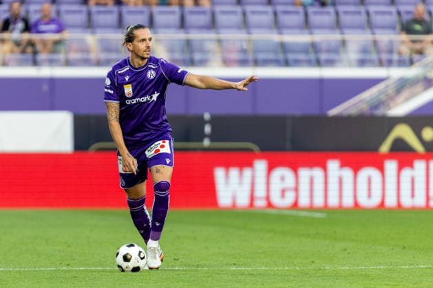 SOCCER - BL, A.Wien vs Wattens VIENNA,AUSTRIA,02.SEP.26 - SOCCER - ADMIRAL Bundesliga, FK Austria Wien vs WSG Tirol. Image shows Johannes Handl (A.Wien).  GEPAxpictures xPhilippxBrem