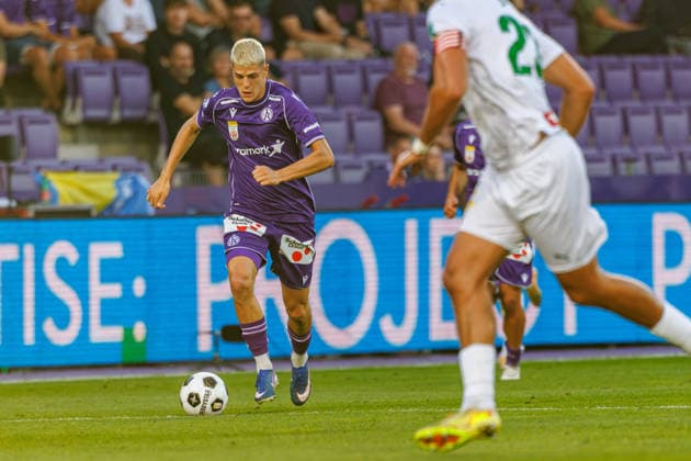 VIENNA, AUSTRIA - 2 SEPTEMBER 2026: Image shows Markovic Vasilije (Austria Wien, 7) during ADMIRAL Bundesliga 2026 27 Round 4: FK Austria Wien vs WSG Tirol at Generali-Arena on 2 09 2026 in Vienna, Austria. Austria Copyright: xFröhlichxPascalx