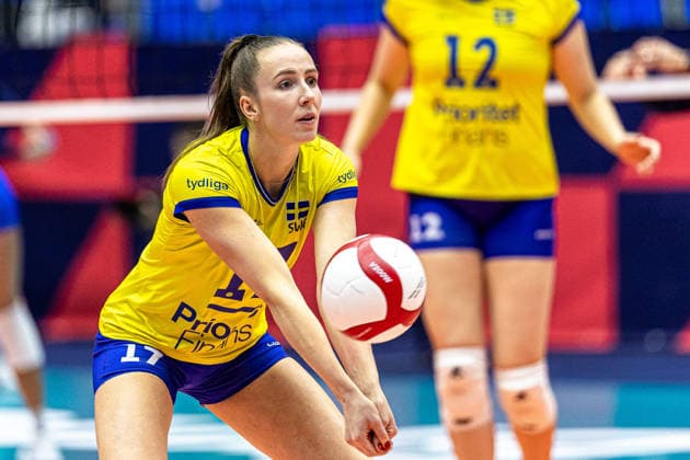 September 2, 2026: Anna Haak of Sweden ahead of the CEV EuroVolley 2026 quarterfinal between Italy and Sweden on September 2, 2026 in Brno. Photo by Pavel Lebeda, BILDBYRAN COP 18 XY0127 volleyball CEV EuroVolley 2026 European Volleyball Championship quarterfinal quarterfinals Italy Sweden women s team  Copyright: PavelxLebeda BB260902BB307