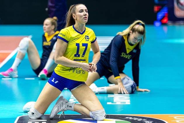 September 2, 2026: Anna Haak of Sweden ahead of the CEV EuroVolley 2026 quarterfinal between Italy and Sweden on September 2, 2026 in Brno. Photo by Pavel Lebeda, BILDBYRAN COP 18 XY0127 volleyball, CEV EuroVolley 2026, European Volleyball Championship quarterfinal, quarterfinals, Italy, Sweden, women’s volleyball  Copyright: PavelxLebeda BB260902BB320