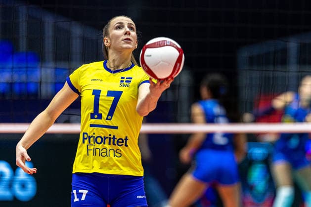 September 2, 2026: Anna Haak of Sweden ahead of the CEV EuroVolley 2026 quarterfinal between Italy and Sweden on September 2, 2026 in Brno. Photo by Pavel Lebeda, BILDBYRAN COP 18 XY0127 volleyball, CEV EuroVolley 2026, European Volleyball Championship quarterfinal, quarterfinals, Italy, Sweden, women’s volleyball  Copyright: PavelxLebeda BB260902BB324