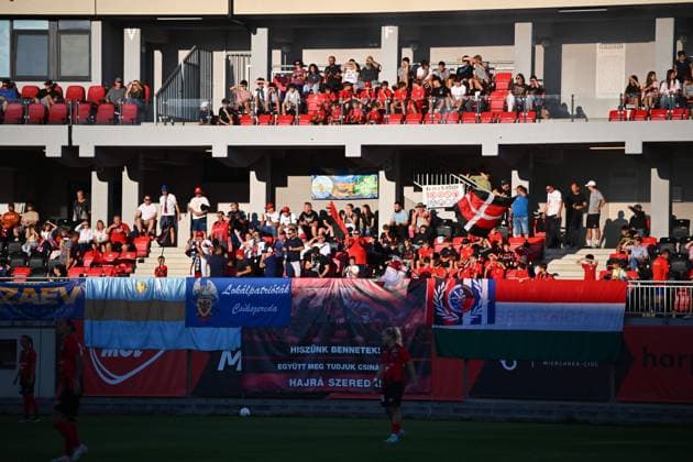FK Csikszereda and Breidablik, UEFA Women™s Europa Cup Fans react before UEFA Women s Europa Cup 2026 2027 First qualifying round game between FK Csikszereda and Breidablik on 02 September 2026, Municipal Stadium in Miercurea Ciuc - Romania. Alex Nicodim Imago Images Copyright: xx