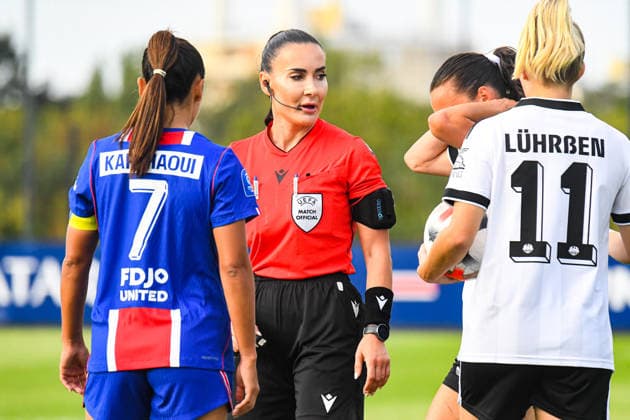 FOOTBALL : PSG vs Eintracht Francfort - UEFA Women™s Champions League - 02 09 2026 Emanuela Rusta (Arbitre Central) PoissyFrance  Copyright: xBaptistexAutissierx