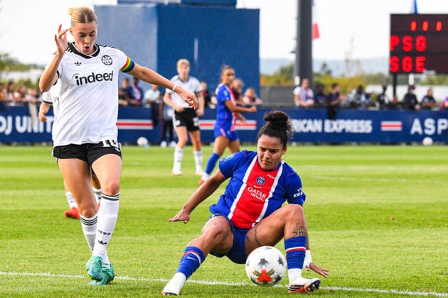 FOOTBALL : PSG vs Eintracht Francfort - UEFA Women™s Champions League - 02 09 2026 Isabela (PSG) Laura Freigang (Eintracht Francfort) PoissyFrance  Copyright: xBaptistexAutissierx