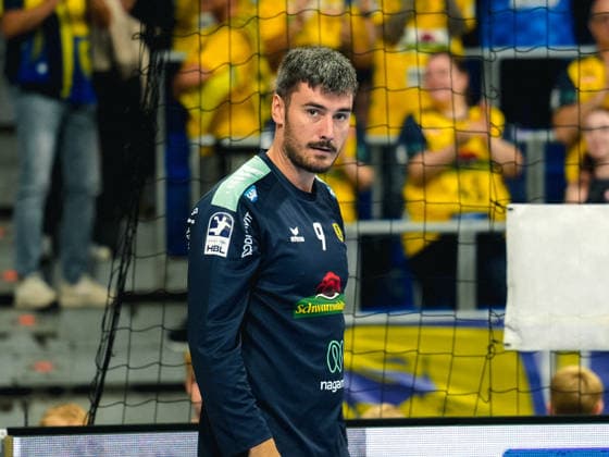 September 2, 2026, xwppx, Opel HBL Handball, Rhein-Neckar Löwen vs. VfL Gummersbach, from left: Jacob Agent, Lassen, Rhein-Neckar Löwen Mannheim