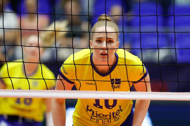 September 2, 2026: Isabelle Haak of Sweden during the CEV EuroVolley 2026 quarterfinal between Italy and Sweden on September 2, 2026 in Brno. Photo by Pavel Lebeda, BILDBYRAN COP 18 XY0127 volleyball CEV EuroVolley 2026 European Volleyball Championship quarterfinal quarterfinals Italy Sweden women s team  Copyright: PavelxLebeda BB260902BB352