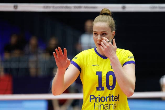 September 2, 2026: Isabelle Haak of Sweden during the CEV EuroVolley 2026 quarterfinal between Italy and Sweden on September 2, 2026 in Brno. Photo by Pavel Lebeda, BILDBYRAN COP 18 XY0127 volleyball CEV EuroVolley 2026 European Volleyball Championship quarterfinal Italy Sweden women s BBENG  Copyright: PavelxLebeda BB260902BB355