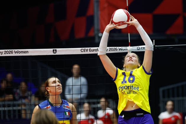September 2, 2026: Vilma Julevik of Sweden during the CEV EuroVolley 2026 quarterfinal between Italy and Sweden on September 2, 2026 in Brno. Photo by Pavel Lebeda, BILDBYRAN COP 18 XY0127 volleyball CEV EuroVolley 2026 European Volleyball Championship quarterfinal quarterfinals Italy Sweden women s team  Copyright: PavelxLebeda BB260902BB353