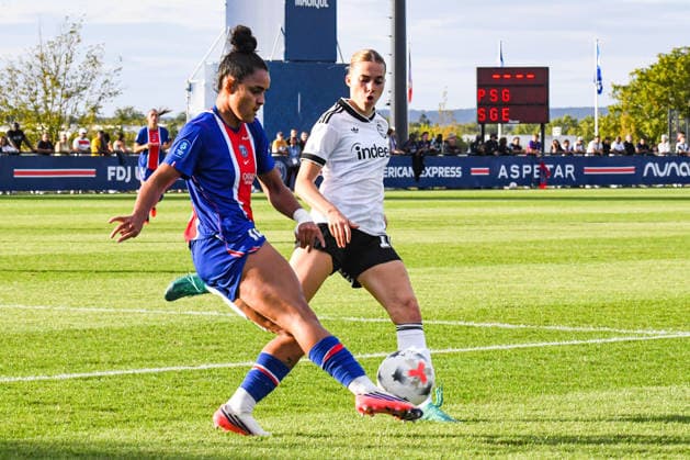 FOOTBALL : PSG vs Eintracht Francfort - UEFA Women™s Champions League - 02 09 2026 Isabela (PSG) Nina Luhrssen (Eintracht Francfort) PoissyFrance  Copyright: xBaptistexAutissierx
