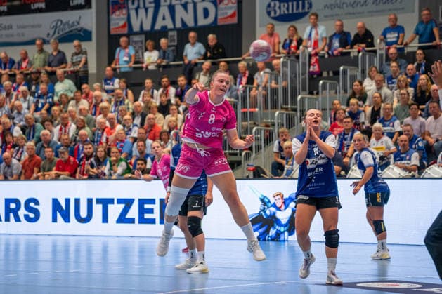 Ida Petzold, TuS Metzingen, No. 08 (goalkeeper) HSG Blomberg Lippe (GER) vs. TuS Metzingen (GER), Handball, Women s Handball Bundesliga 1, Matchday 2, 2026–2027 Season, Blomberg, September 2, 2026, Blomberg Copyright: xEibner-Pressefotox EP_EER