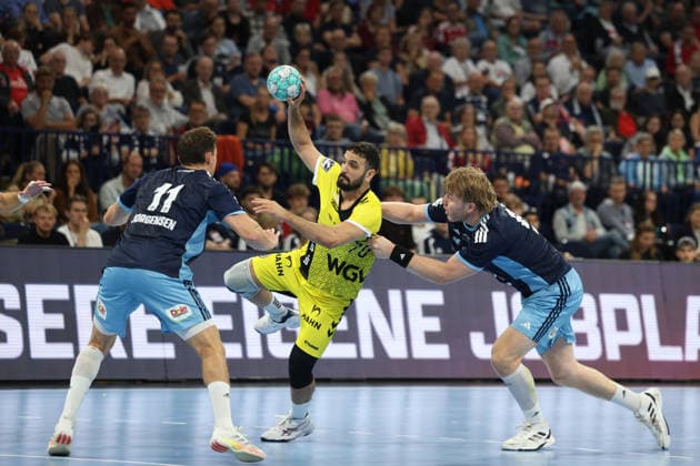 Handball Men s 2026–2027 Season Bundesliga Matchday 2 Handball Club Hamburg vs. TVB Stuttgart September 2, 2026 Nicolaj Jorgensen 11, Handball Club Hamburg Mohamed Amine Darmoul 70, TVB Stuttgart Martin Hovde 81, Handball Club Hamburg, Hamburg Barclaycard Arena, Hamburg, Germany Copyright: xLobeca RalfxHomburgx